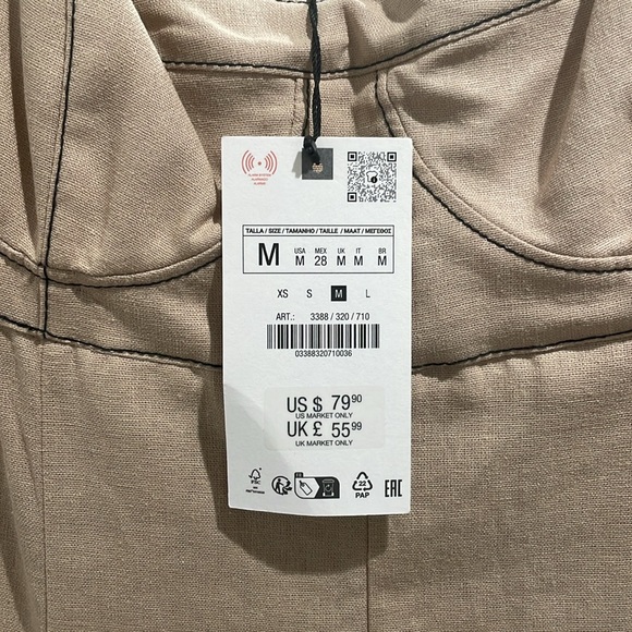 Zara Contrasting Top Stitch Corset Jumpsuit size medium - Picture 3 of 4